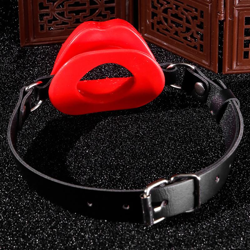 For Couples Sex Toys BDSM Bondage Restraint Lips Shape Toy Silicone Oral Fixation Lips Ring Silicone O-Ring Open Mouth Gag