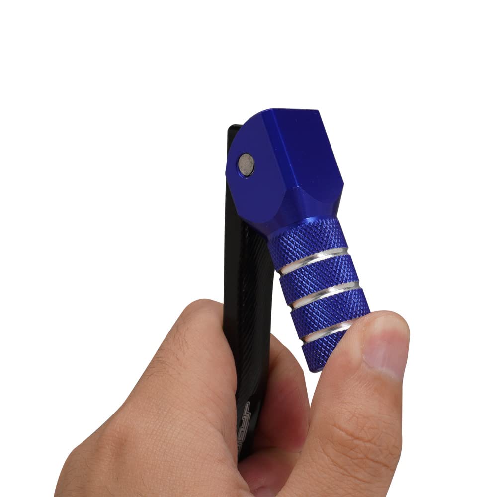 JFG Motorcycle Foot Shift Pedal Change Pedal Aluminum Anti-Slip Reversible Off-Road Universal Pit Bike Shift Lever Blue