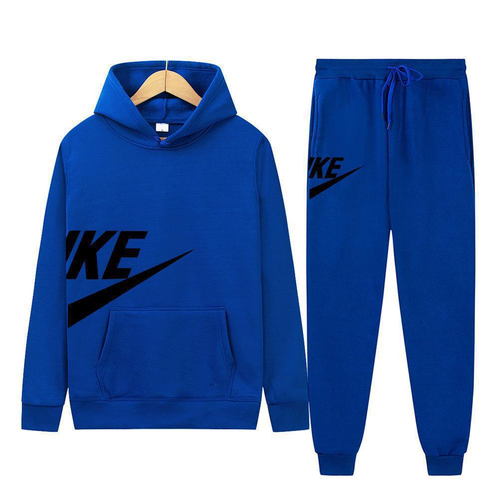 Herren Mode Hoodie Set: Herbst-Winter-Print, Lässiges Fitness-Sweatshirt im europäischen amerikanischen Stil