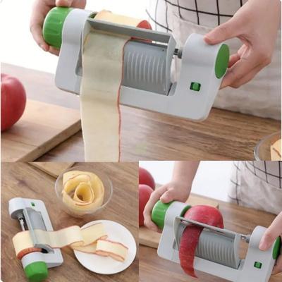 1 pz Affettatrice manuale per frutta e verdura, multifunzione, sicura, veloce, rotonda, pelapatate, mele, macchina per pelare e togliere il torsolo