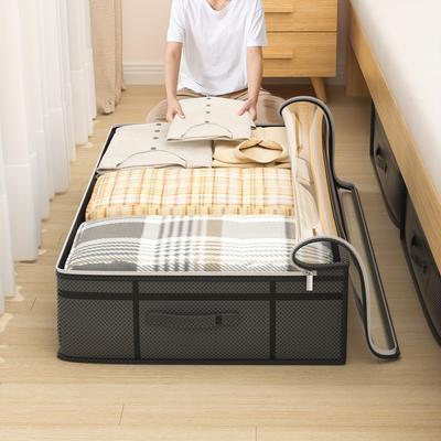 Under Bed Storage Box Transparent Top Large Capacity Clothing and Bedding Storage Bag Household Storage Utensils