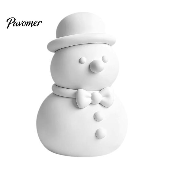 Decoratieve Sneeuwpop voor Kerstmis 3D Geprinte Figuur, Klein Tafelblad Beeldje met Boom Hangende Hangers Sjaal/Stropdas, Feestelijk Ornament Bureau,