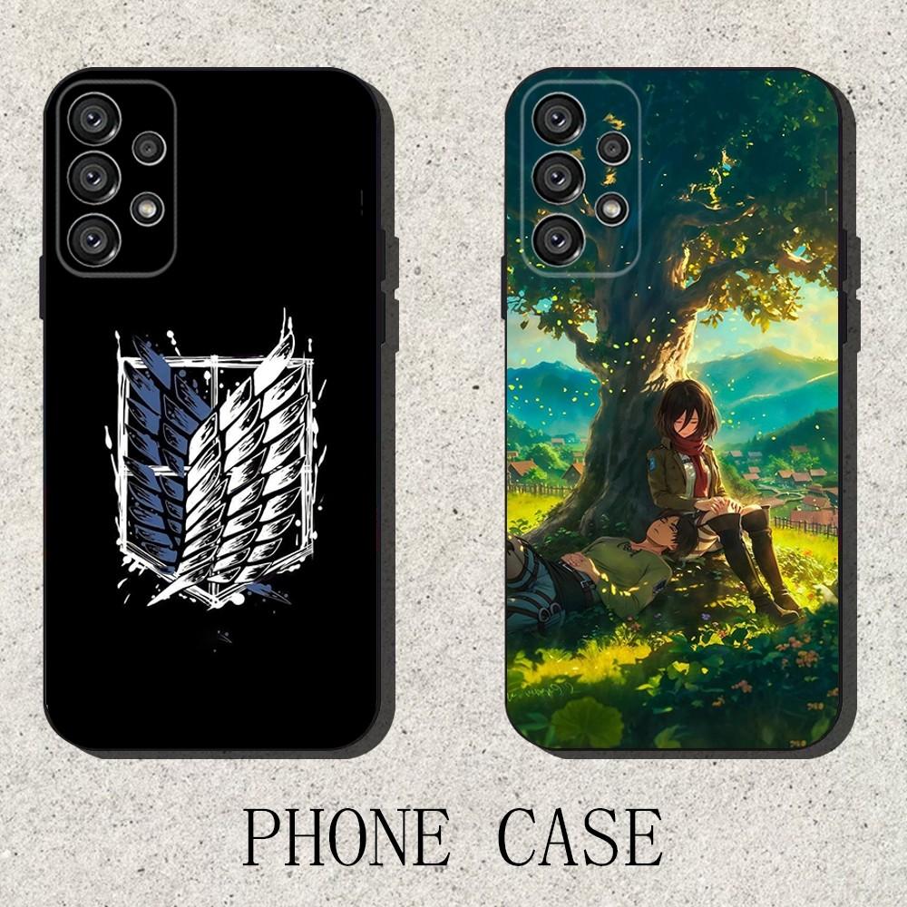 Attack On T-Titan Mikasa Phone Case For Samsung S25,S24,S21,S22,S23,S30,Ultra,S20,Plus,Fe,Lite,Note,10,9,5G Black Cover