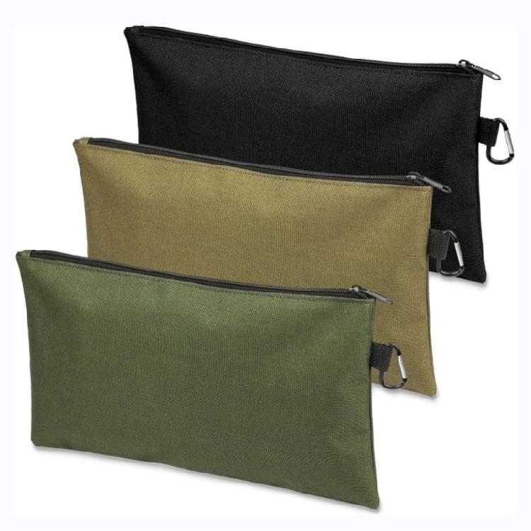 3Pcs Tool Bag Tool Pouch Zipper Bag Tool Pouch with Zipper Multipurpose Storage Pouch with Carabiner for Tool Stationary
