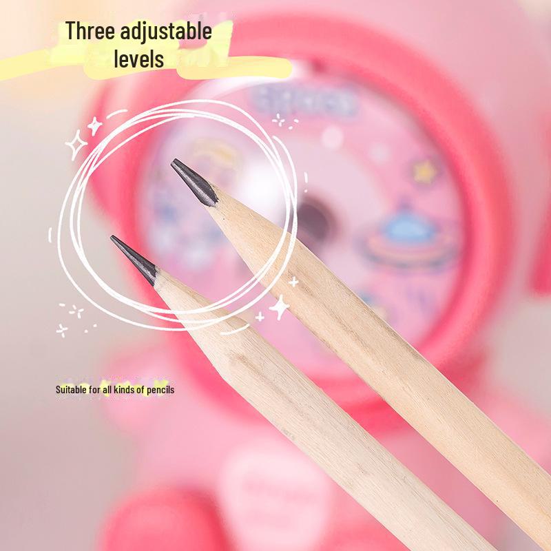 Automatic Creative Cartoon Astronaut Pencil Sharpener for Students and Kids
