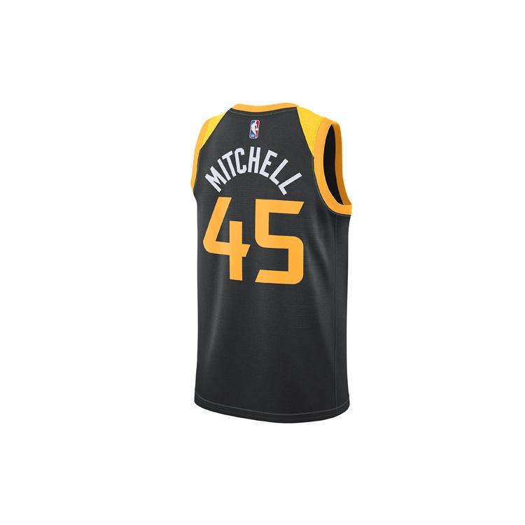 Nike NBA Dri-FIT SW 20-21 Utah Jazz 45 Mitchell City Edition Nike NBA Swingman Jersey Black Men's CN1800-011