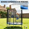 Outdoor Trampoline with Safety Net Ø180 cm for Children and Adults