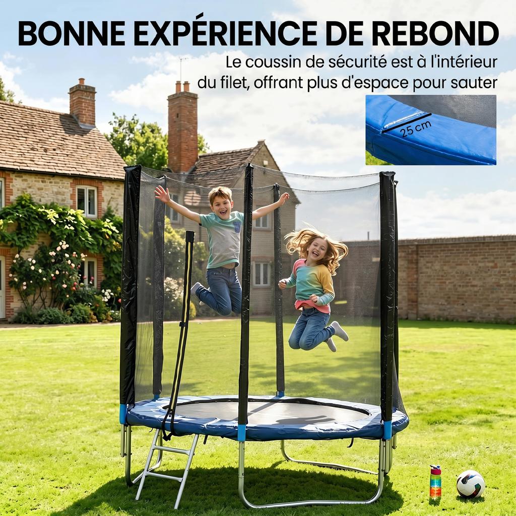 Outdoor Trampoline with Safety Net Ø180 cm for Children and Adults