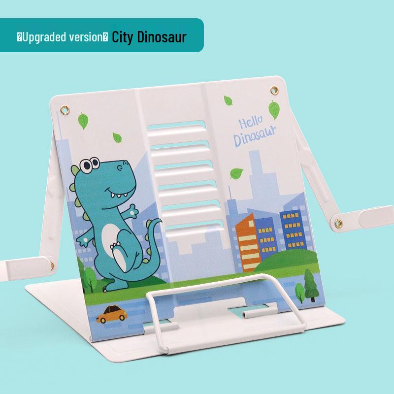 Verstellbarer Schreibtisch-Buchständer mit Buchstützen und Klemmen für Schüler