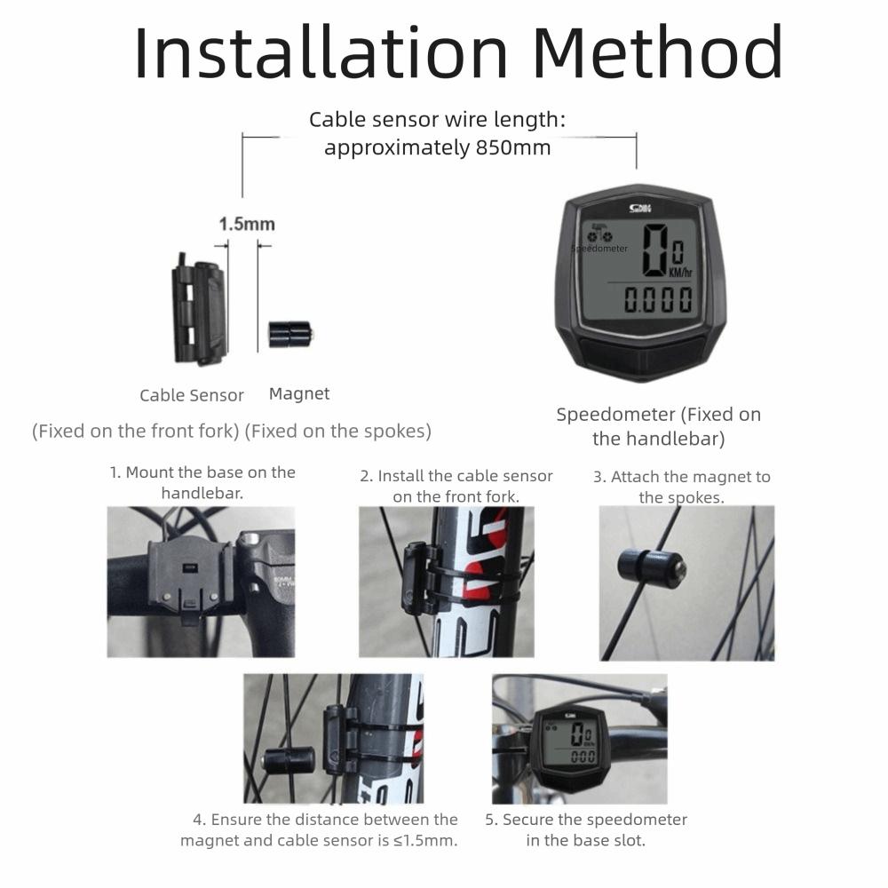 Waterproof Bicycle Cycling Computer LCD Display Digital Speedometer Bike Speedmeter  Mountain Bike
