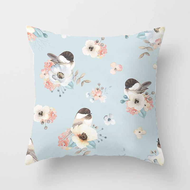 Vogel-Druck, Pfirsichhaut-Kissenbezug, Kissenbezug, Sofa, Zuhause, Schlafzimmer, Dekor, Kissenbezug