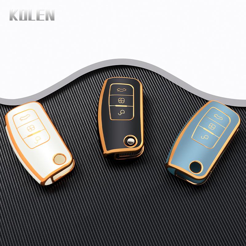 TPU Car Flip Key Case Cover Shell Fob For Ford Fiesta Focus 2 Ecosport Kugua Falcon Escape C-Max Protector Accessories