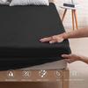 Soft Fitted Sheet Waterproof Mattress Protector, Breathable Mattress Pad Cover, White Sheet Bed Sheets with Elastic