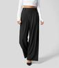 Women's High Waist Pleated Wide Leg Dress Pants Solid Color Office Business Trousers With Side Pockets
