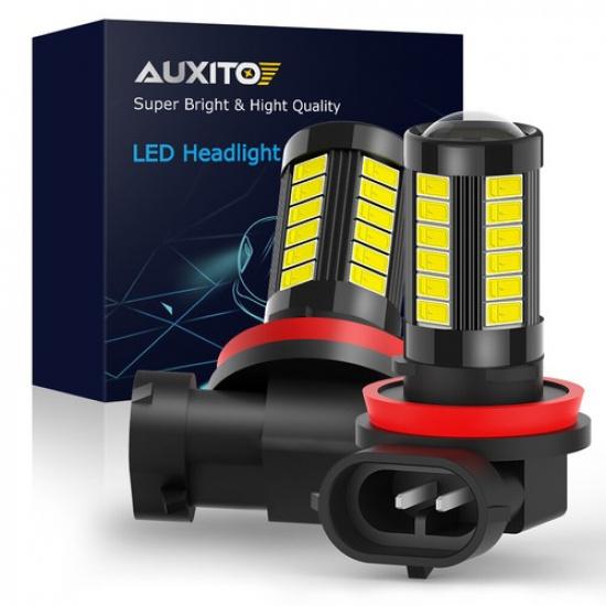 AUXITO Светодиодные противотуманные фары H11 H16 H8 6000K Супер яркие лампы 5630SMD 2000Лм