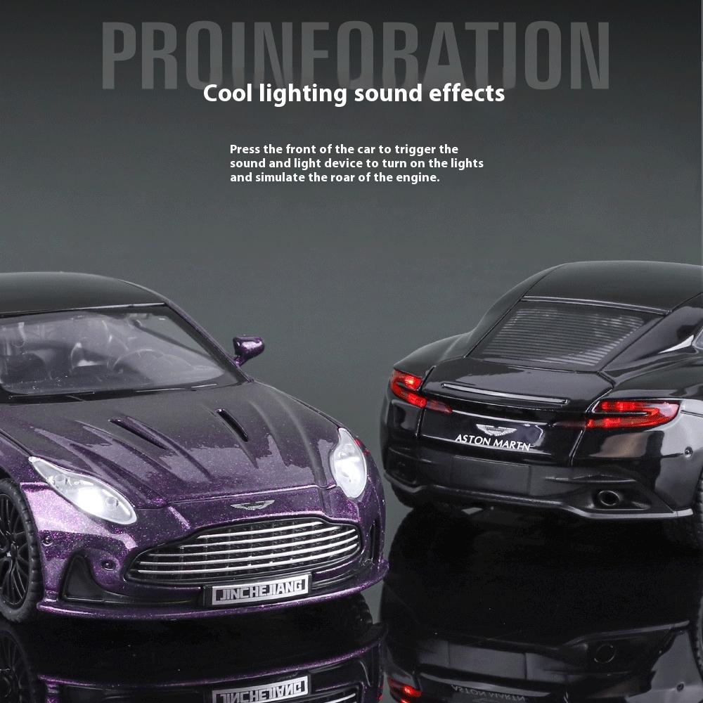 1/32 Scale Aston Martin DB12 GT Super Tourer V8 Super GT Alloy Miniature Car Diecast Metal Scale Model Car Sound and Light Kids Toy Car Vehicle Gifts