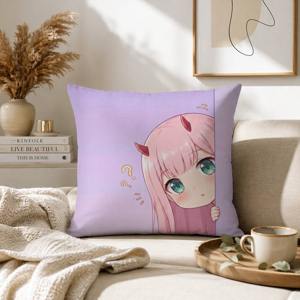 D-DARLING in the FRANXX Pillow Case for Sofa Living Room Home office Decor Protective Cover