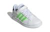 Adidas Neo GRAND COURT Comfortable And Trendy Abrasion Resistant Low top Kids' Skateboarding Shoes White Green GX5746