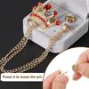 PATIKIL Crown Hanging Chain Brooch Pin Rhinestone Suit Pin Fashion Chris Talulah Per Pins (White)