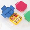 Flip-top Portable Children's Student Compartment Sealed Fruit Box For Work, Microwave-heated Lunch Box
