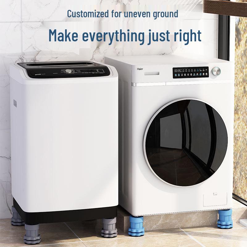 Adjustable Anti-Slip Washing Machine & Furniture Riser with Shock Absorbing Rubber Feet