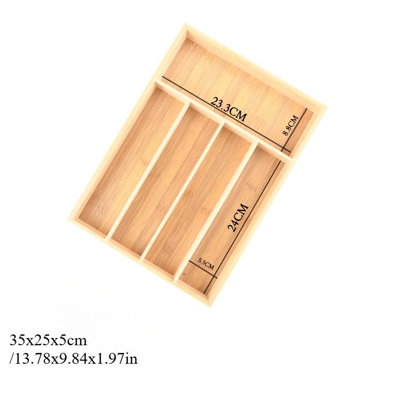 Bamboo Expandable Drawer Kitchen Organizer for Spoons Forks Knives cutleries Utensils Holder Adjustable Cutlery Tray Divider 16980₽