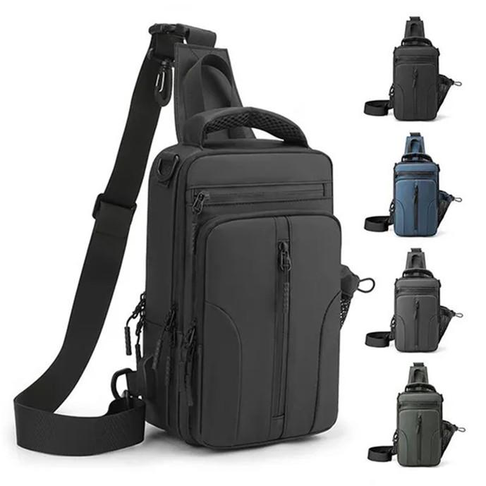 

Мужская многофункциональная водостойкая сумка через плечо на открытом воздухе, нагрудная сумка