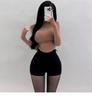 Elegant Slim Fit Sheer Long Sleeve High Neck Bodycon T-Shirt for Women - Korean Autumn/Winter Style