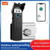 Tuya Smart Door Lock with Fingerprint, Facial Recognition, and Remote Monitoring
