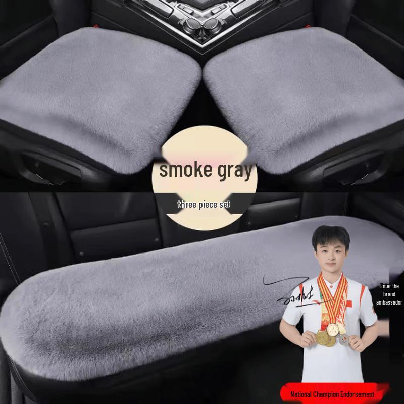 Winter Plush Car Seat Cushion Set Enlarged Universal Fit