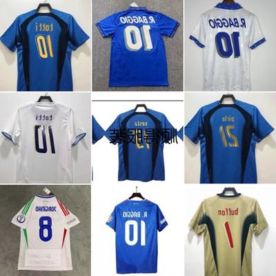 1994 Italian Retro Jersey 2006 Classic Replica No. 10 Baggio Maldini Football Jersey