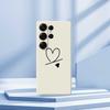 For Samsung Galaxy S25 Ultra Case Black Love Pattern Printing Straight Edge TPU Phone Back Cover
