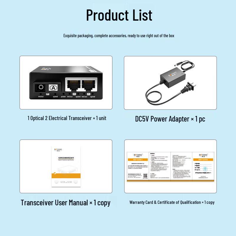BOYANG Gigabit Fiber Media Converter