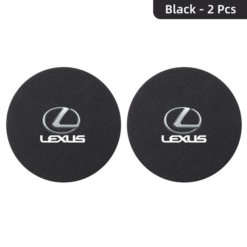 

2pcs Suede Car Coaster Water Cup Drink Holder Anti-Slip Pad Accessories For Lexus EX300H RX450H IS300H ES300H NX RX GS Al20
