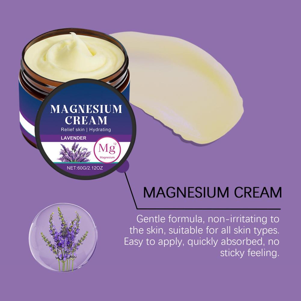 Lavender Legs Arms Chest Care Natural Aid for Deep Sleep Moisturizer After-sun Repair  Lotion Nighttime Magnesium Cream