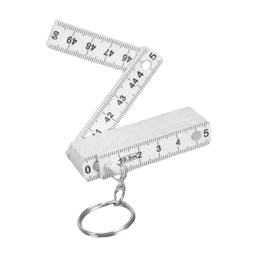 Sturdy Folding Rulers Keychain Compact Folding Ruler Keychains 50cm Length Ruler For Convenient Measurement