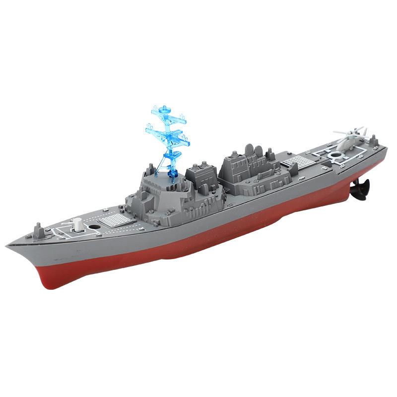 Remote Control Mini Warship: 2.4G Speedboat Simulation Toy