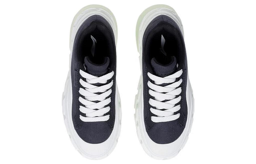 Li Ning CF Tracing Ripple Low top Skateboard Shoes Women's Black Beige White Dream Chaser Theme Runway Style AGCS230-1