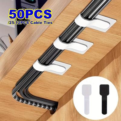 Ties Fastening Wire Reusable Cable Organizer Cord Rope Holder Self Adhesive Adjustable Cord Organizer Straps Desk Management