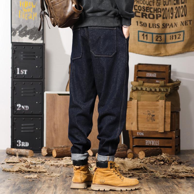 Jeans Verblasst Nicht Denning Blue Harem Jeans Herren Herbst Gerade Haremshose Herren Herbst Amerikanischer Bulle