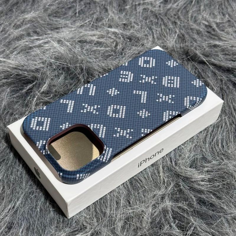 Applicable To IPhone16promax Starry Space Lattice Carbon Fiber Magnetic Phone Case Apple 15 Half Pack Protective Case 14