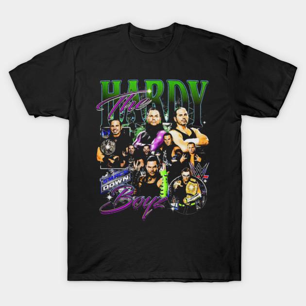 

Men Black Print T-shirt The Hardy Boyz Retro Bootleg No-Cut Transfer Paper Print Cotton Tshirt XL чорний