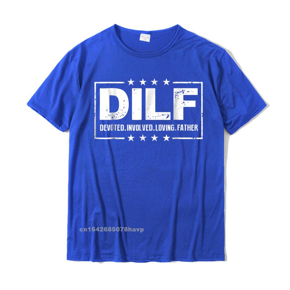 T-shirt Unisex DILF Padre Devoto Coinvolto Amorevole Papà Papa Cotone Europa Top Maschili Camicia Classica Nuovissima T-shirt