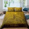 Cleopatra Bedding Sets King Size Ancient Egyptian Pattern Duvet Cover Set Mummy Exotic Tribe Style Comforter Cover Quilt Cover