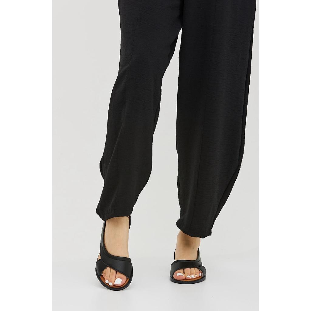 Black Open Front Women's Sandals Summer Shoes Ballerinas