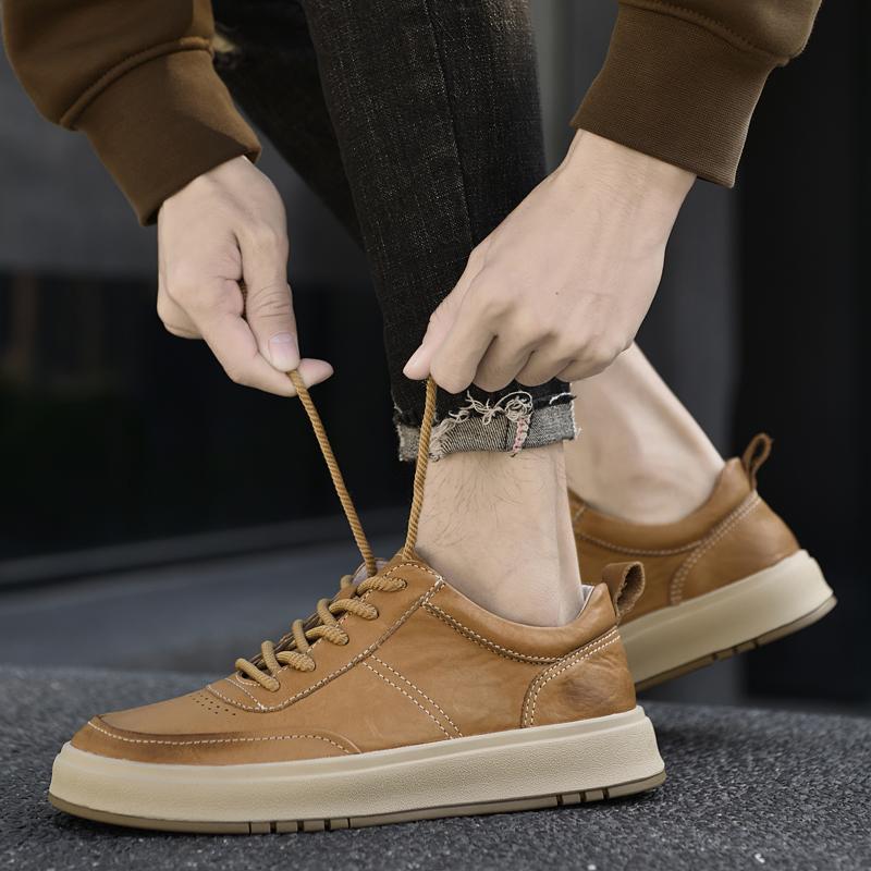 Zapatos de hombre de cuero genuino de estilo británico, zapatos