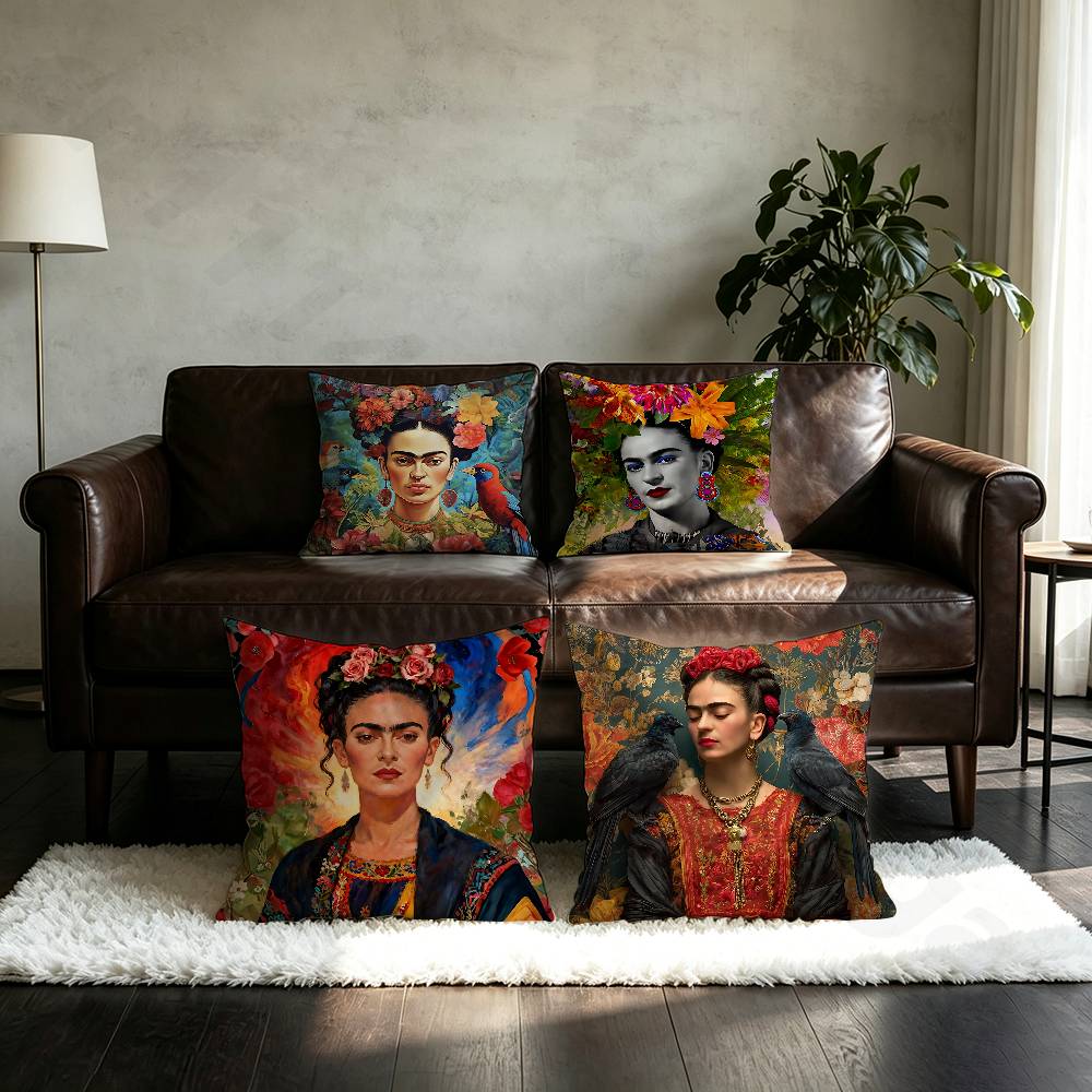 Artist F-Frida K-Kahlos pillowcase casual style decoration, suitable for home decoration (excluding pillow core)