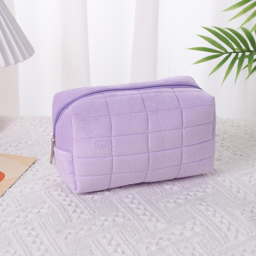 Kosmetiktasche aus massivem Fell, groß, für Damen, mit Reißverschluss, Make-up-Organizer, Handtasche, Schreibwaren, Federmäppchen, Reise-Make-up, Kulturbeutel