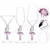 1 Stück Kreatives Rosa Flamingo Cocktailglas Martini-Pokal Umgekehrte Kegelform Hochzeit Geburtstagsparty Kristall Champagner Weinkelch
