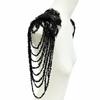 Heavy Industry Bead Tassel Shoulder Dress Long Tassel Heavy Industry Style Chain Shoulder Badge Fabric Patches Bead Embroidery
